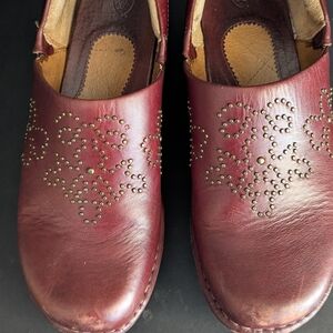 Ariat Burgundy Leather Studded Mules